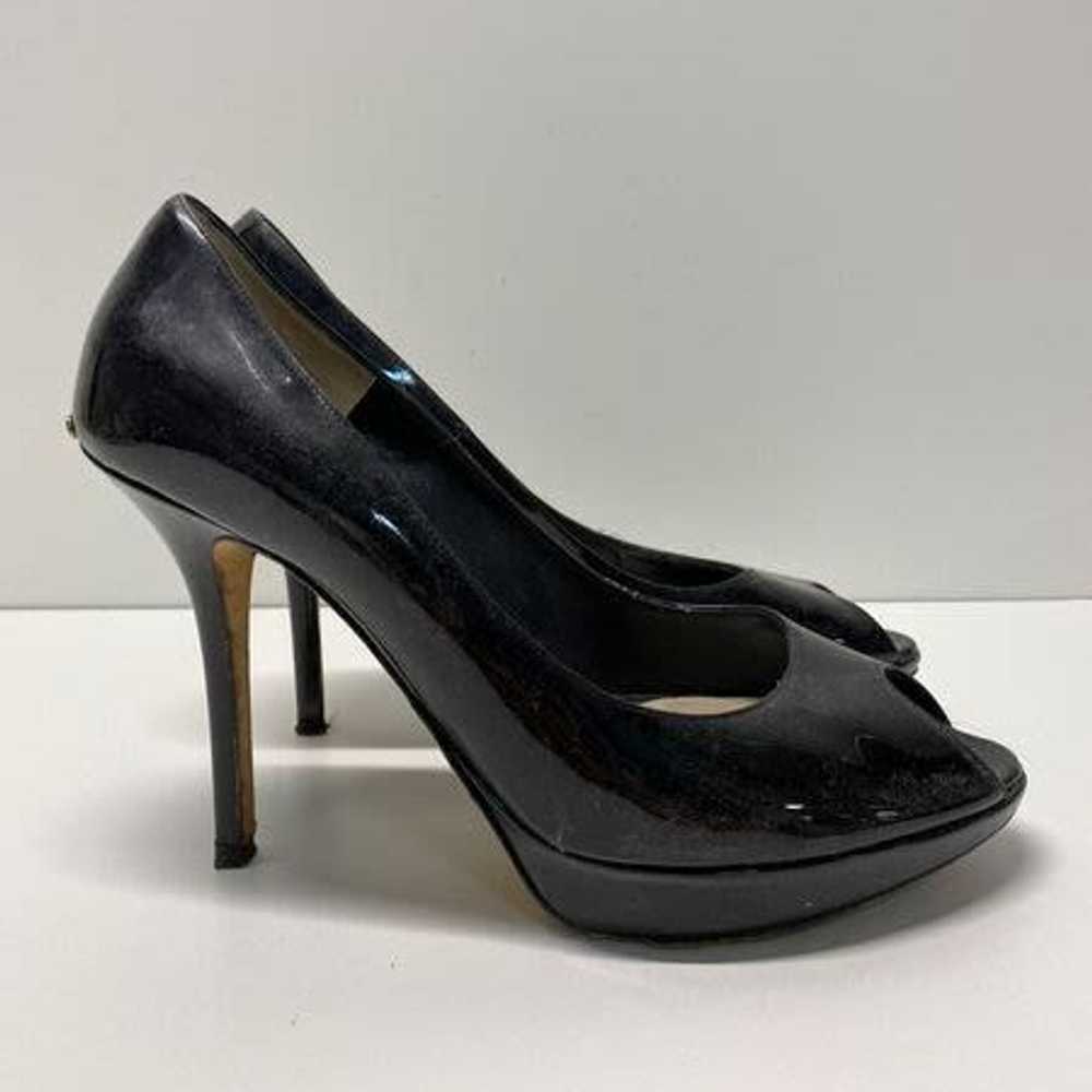 Authentic Christian Dior Black Patent Leather Pee… - image 1