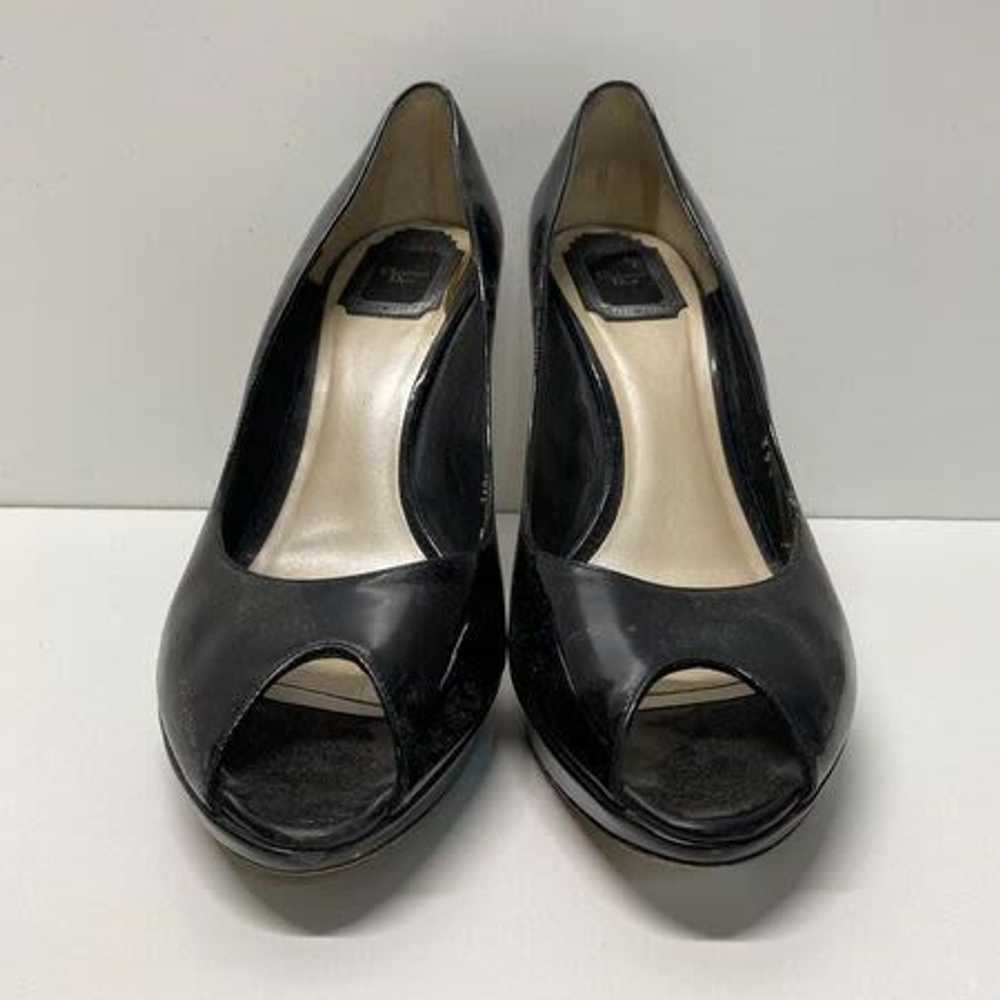 Authentic Christian Dior Black Patent Leather Pee… - image 2