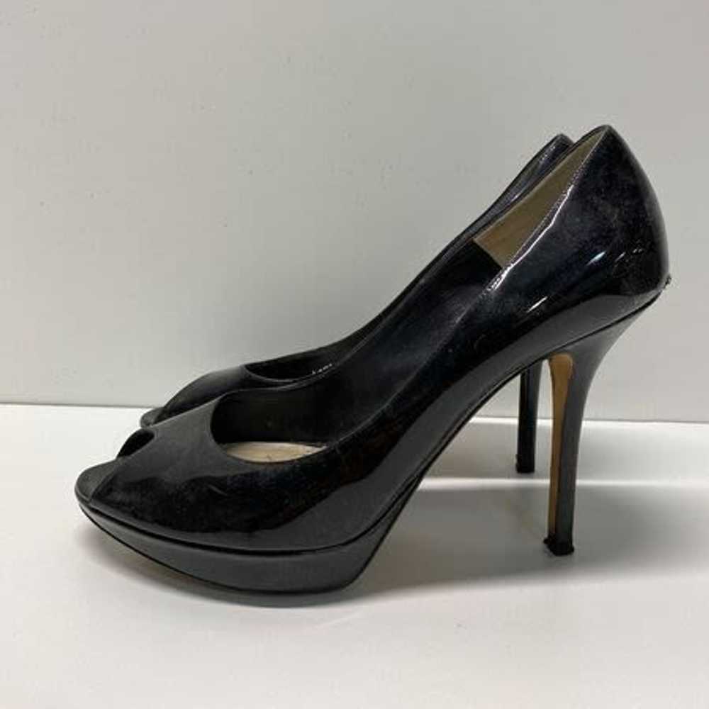 Authentic Christian Dior Black Patent Leather Pee… - image 3