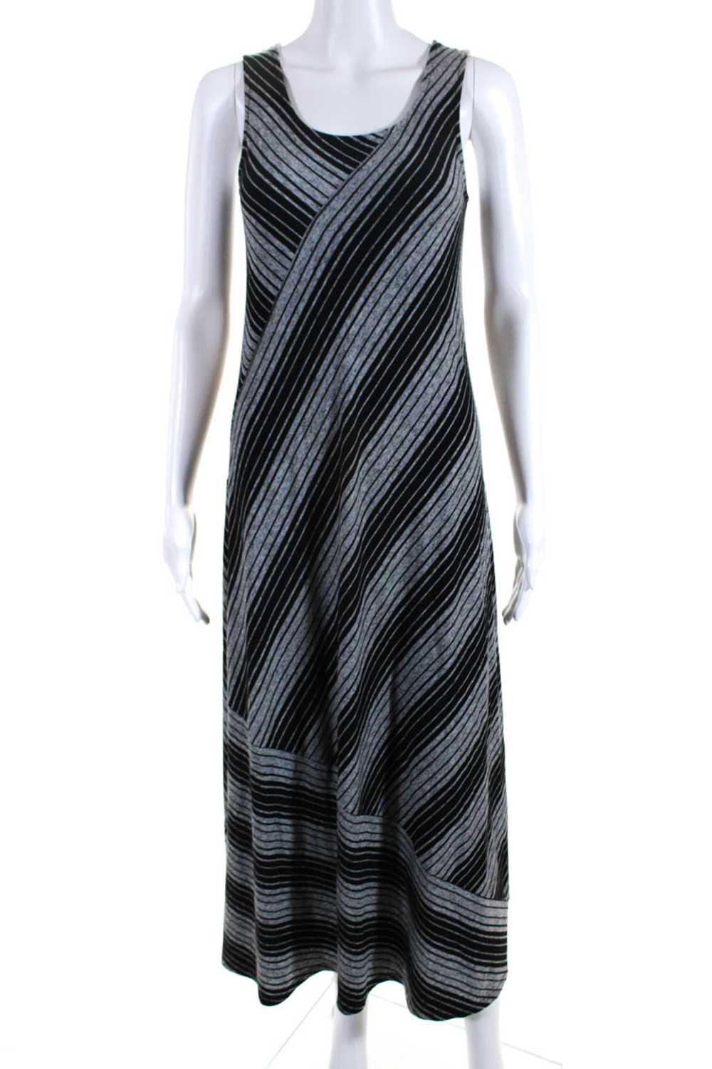 Chalet Womens Scoop Neck Striped Midi Tank Dress … - image 1