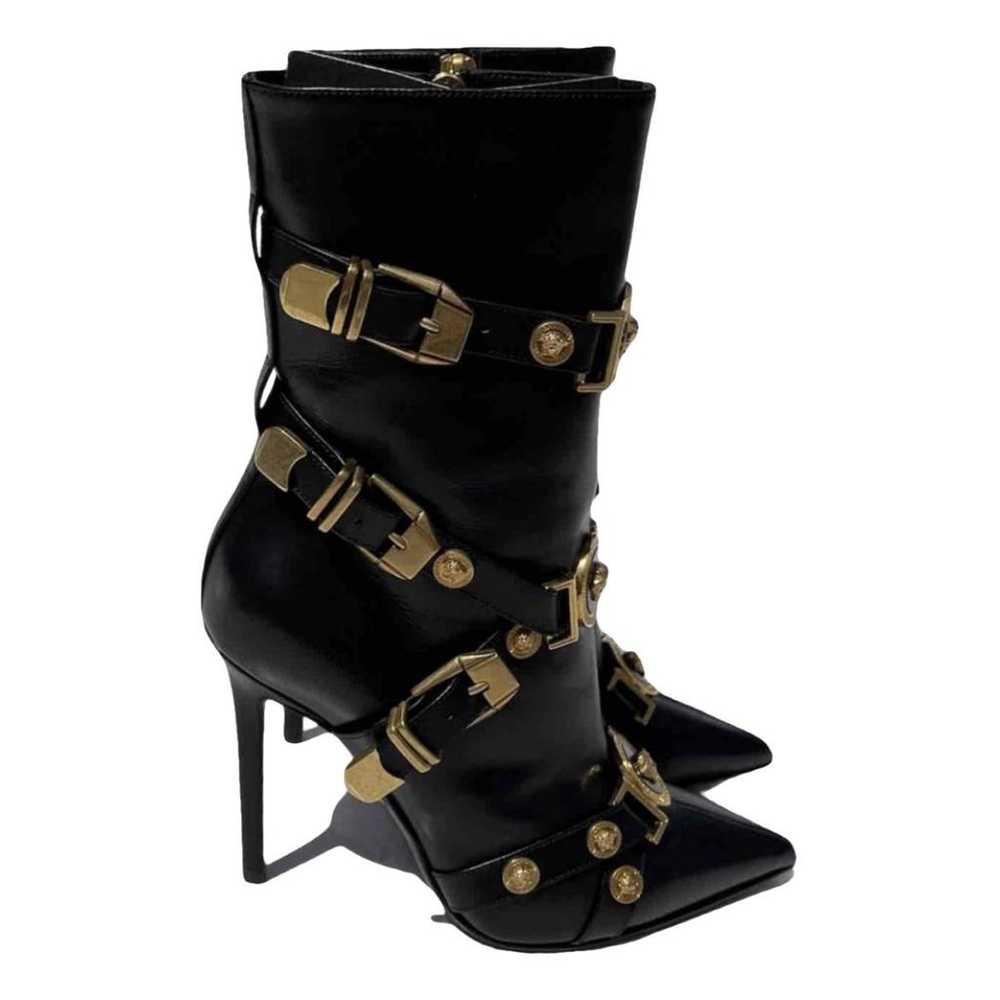 Versace Leather buckled boots - image 1