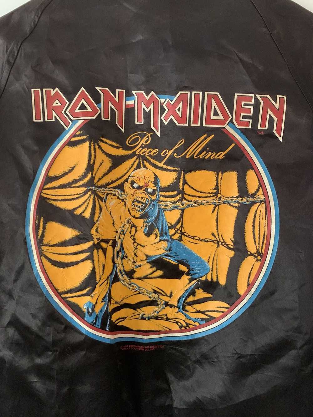 Bomber Jacket × Iron Maiden × Vintage 1983 Iron M… - image 2