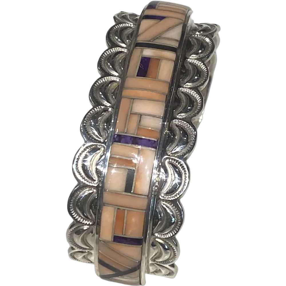 Inlay Bracelet by Navajo B Yazza - image 1