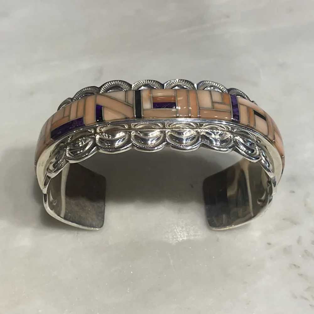 Inlay Bracelet by Navajo B Yazza - image 2