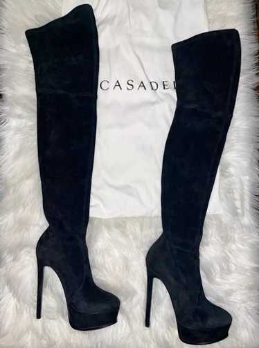 ロングブーツ CASADEI STIVALE SAM+CC.NKNR NERO (1S370A0801 C28849000) ParisaA.SSoftVachettaNero3424-