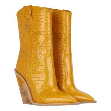 Fendi Cowboy leather biker boots - image 1