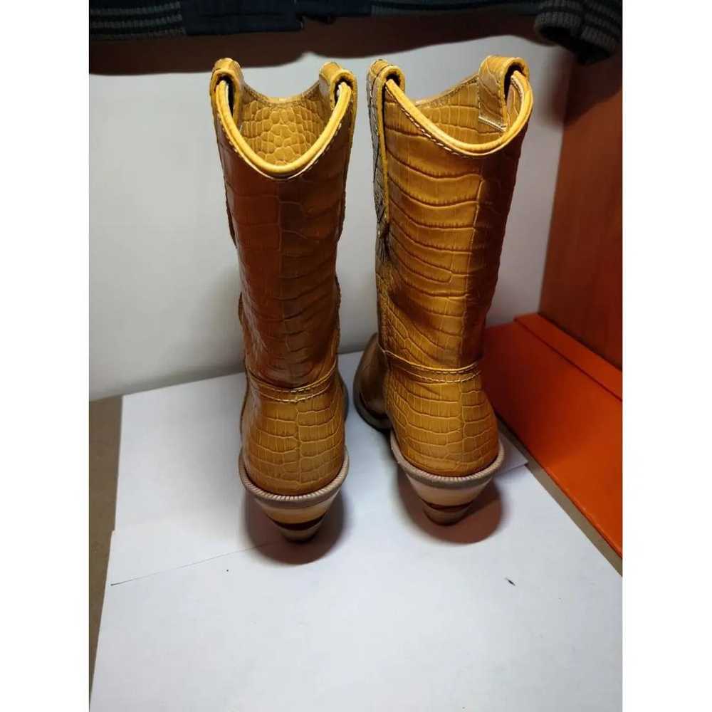 Fendi Cowboy leather biker boots - image 3