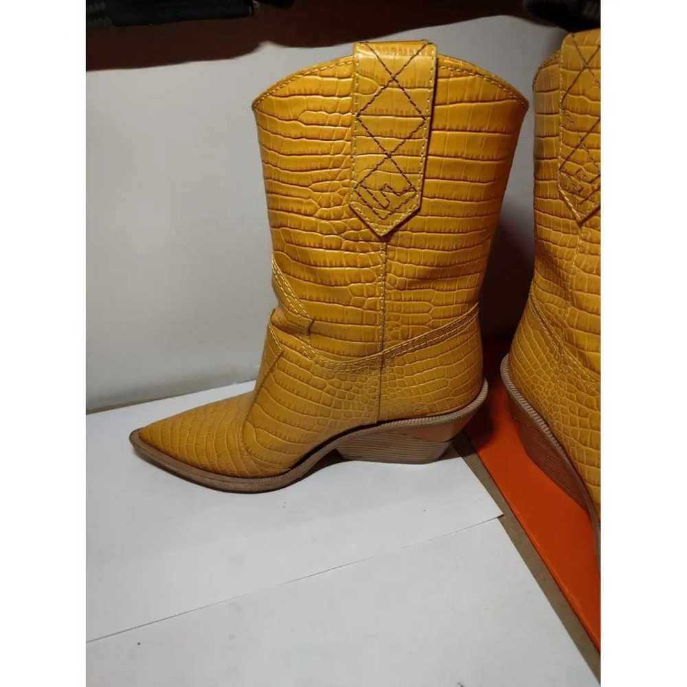 Fendi Cowboy leather biker boots - image 6