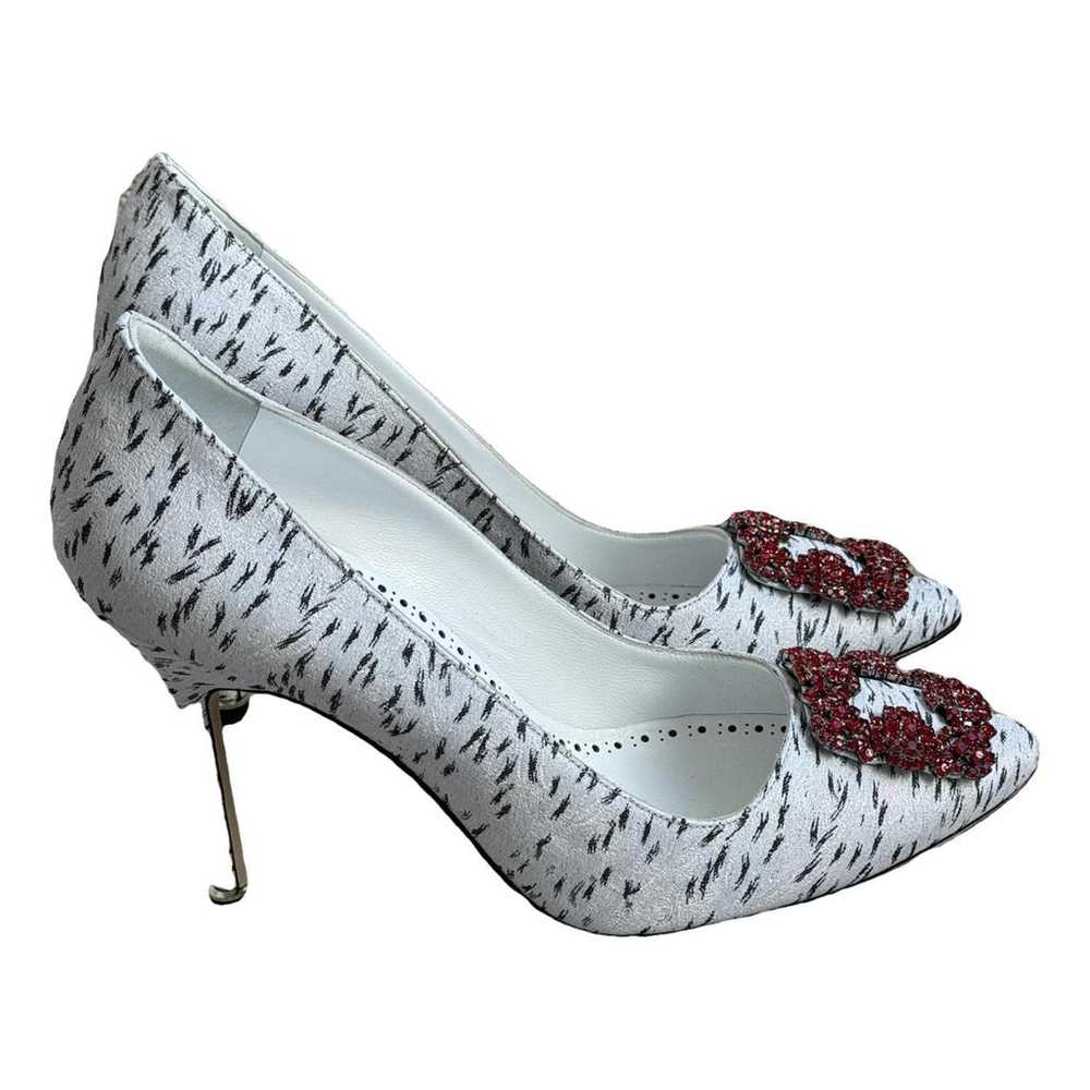 Manolo Blahnik Hangisi cloth heels - image 1