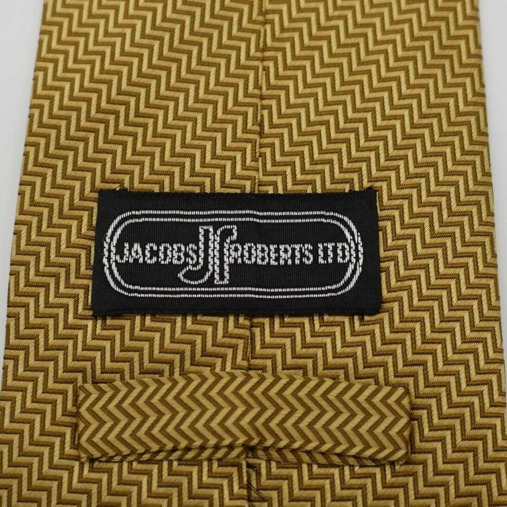 Vintage Jacobs Roberts LTD Yellow Herringbone Wov… - image 3