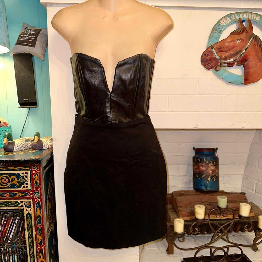 Mason Leather mini dress - image 7