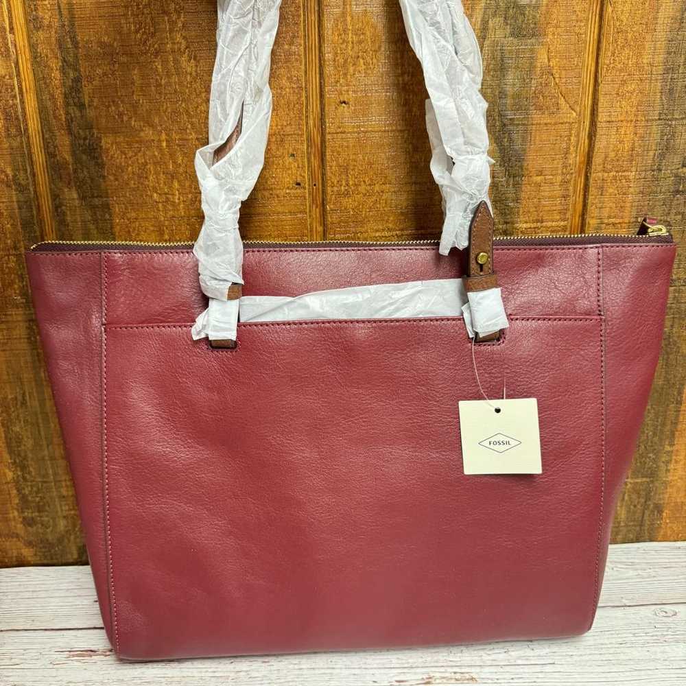 Fossil Leather tote - image 2