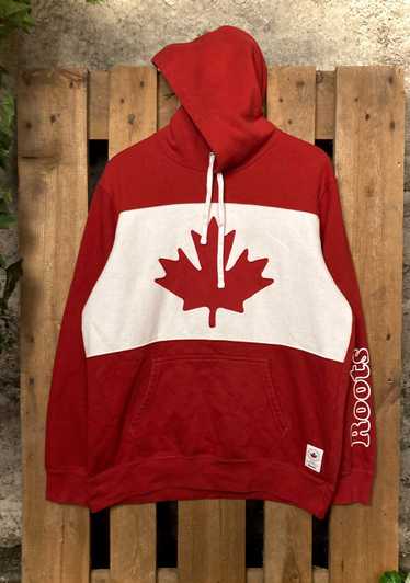 Roots Red and White Roots Canada hoodie - image 1