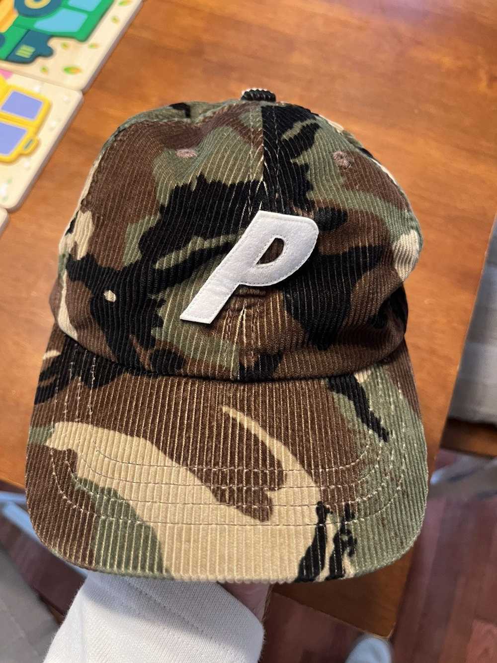 Palace Palace corduroy p 6-panel cap hat camo gre… - image 1