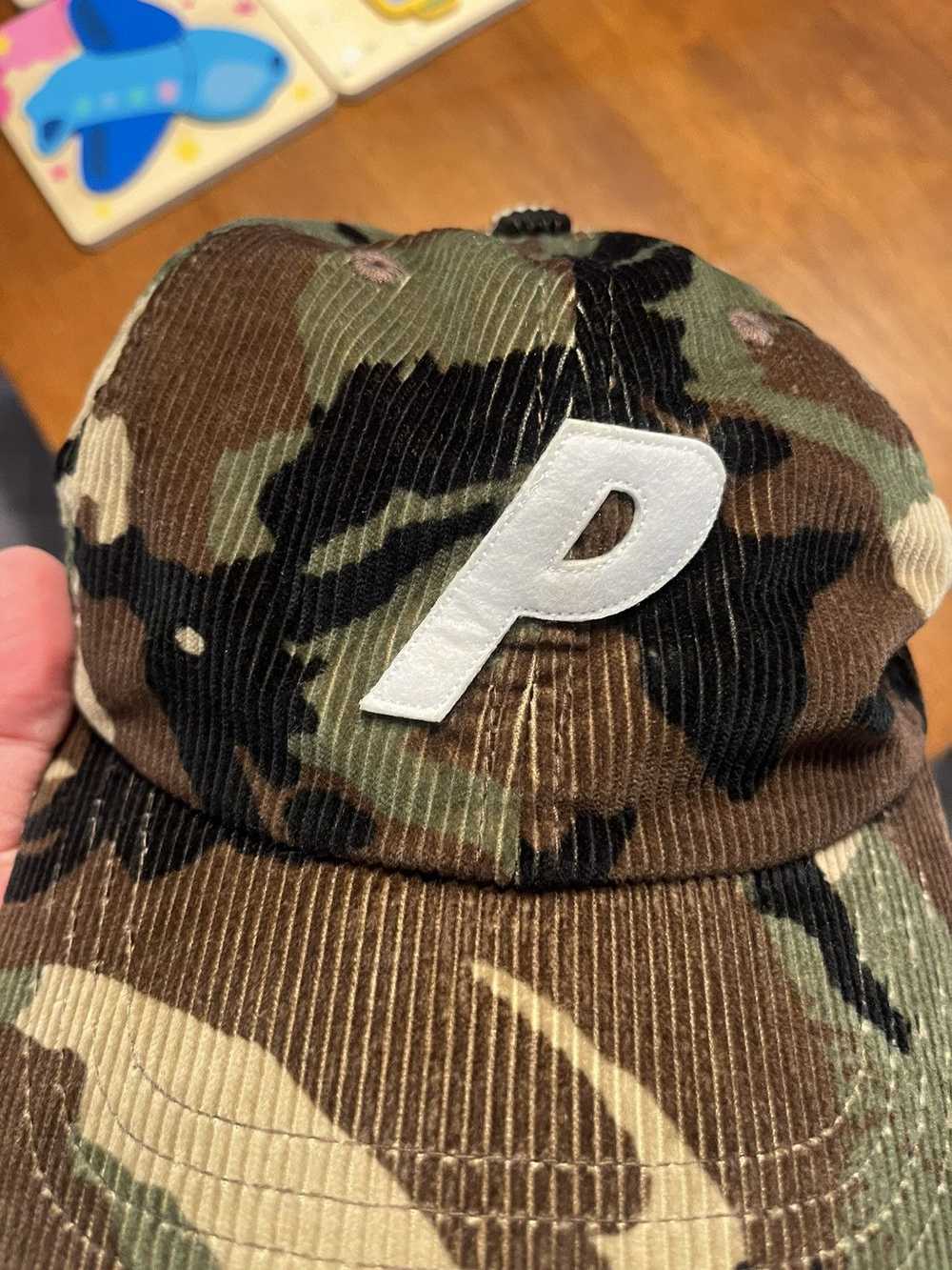 Palace Palace corduroy p 6-panel cap hat camo gre… - image 4