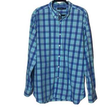 Nautica Nautica Long Sleeve Button-Down Blue Plaid