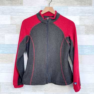 Kuhl KUHL Alfpaca Fleece Jacket Brown Red Full Zip