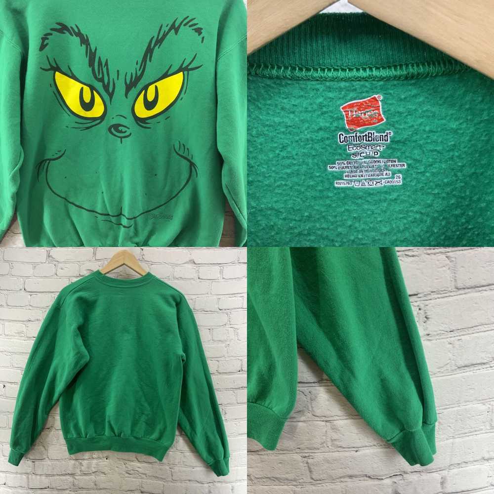 Hanes Hanes Dr Suess Sweatshirt Sz S Green The Gr… - image 4