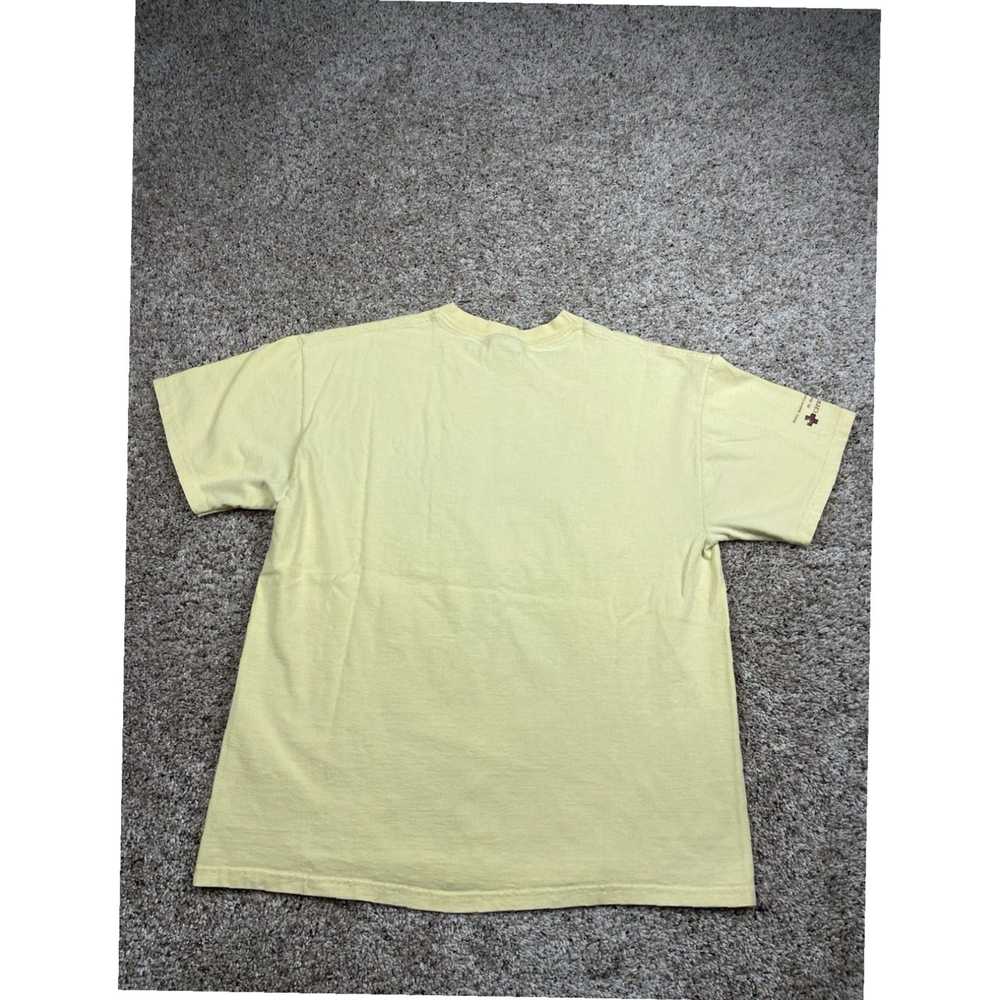 Hanes Yellow Vintage Mens Graphic Short Sleeve Mt… - image 3