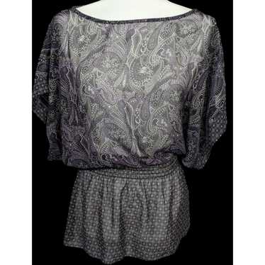 Bcbg Maxazria Boho Chic Sheer Paisley Top by Miley