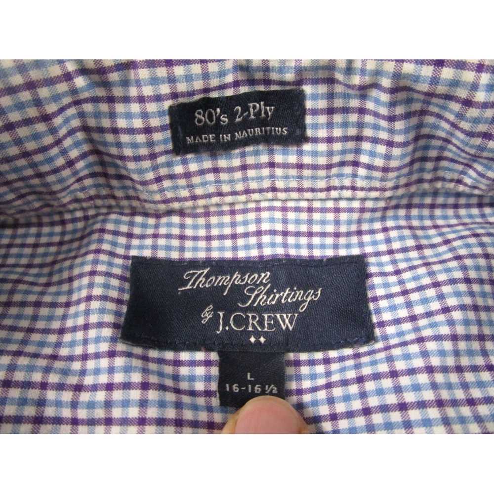 J.Crew Mens Thompson Slim Fit Large Blue Plaid Co… - image 4