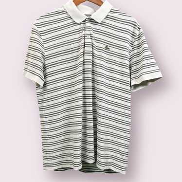 Lacoste Men's Lacoste White Grey Stripe Polo Regu… - image 1