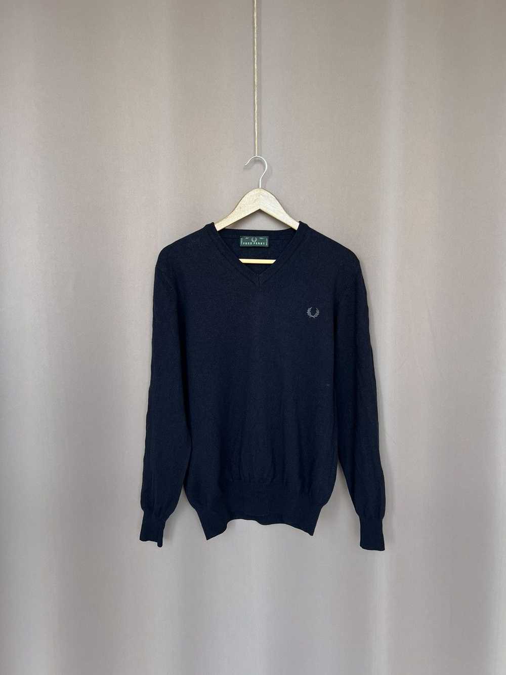 Fred Perry × Vintage Fred Perry V-Neck Jumper Woo… - image 1