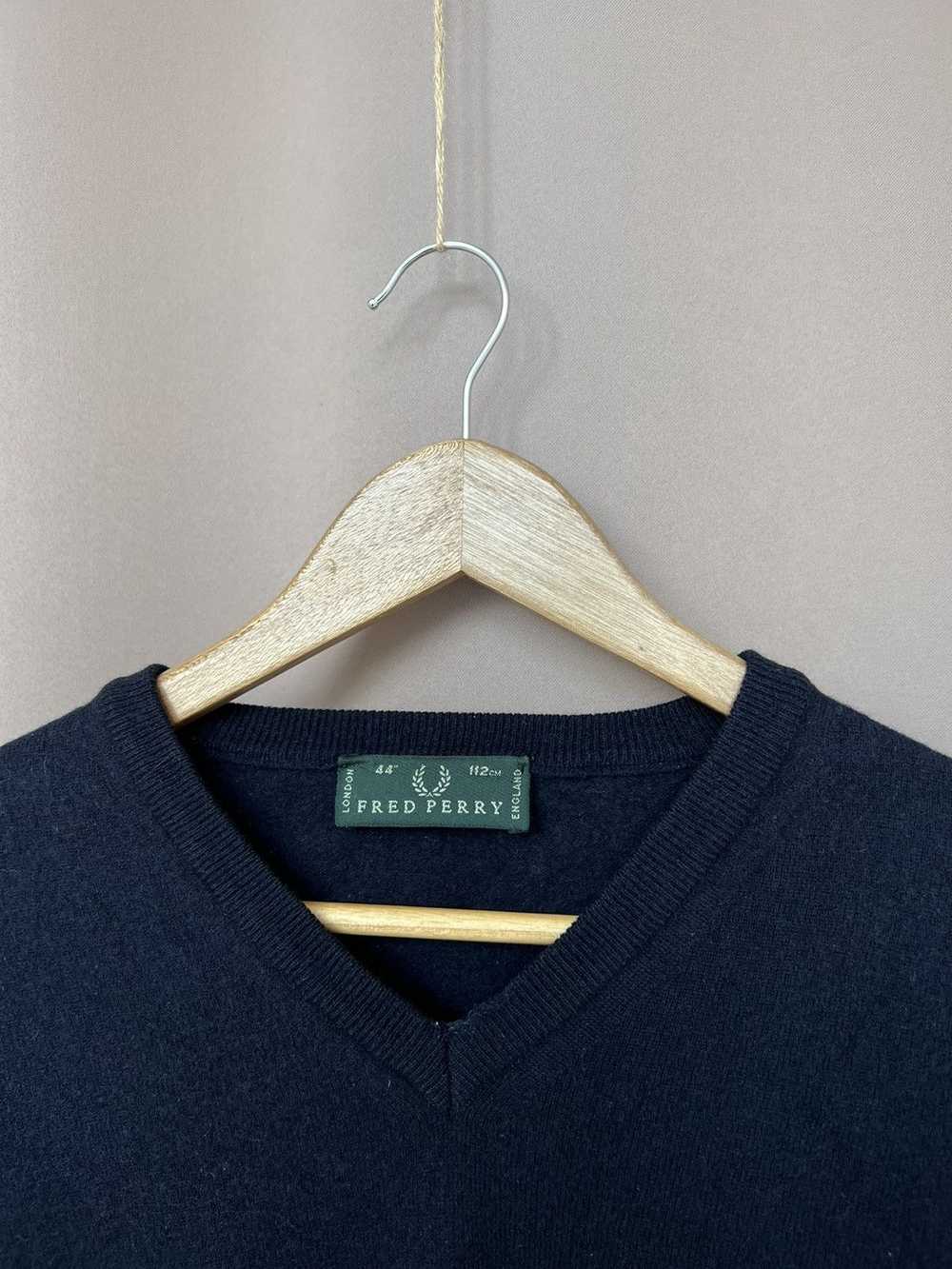 Fred Perry × Vintage Fred Perry V-Neck Jumper Woo… - image 9