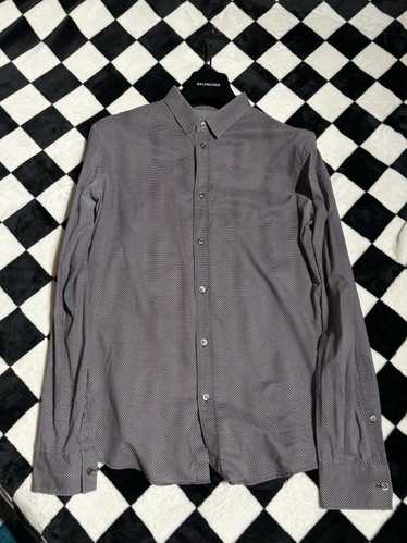 Maison Margiela $485 MOCHA BUTTON UP PATTERN SHIRT