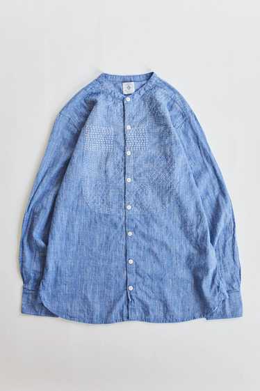 18 East × Eidos Napoli Guardi Band Collar Shirt - 