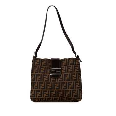 Brown Fendi Zucca Canvas Shoulder Bag