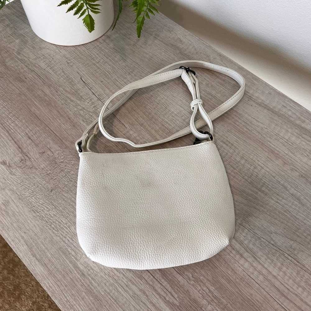 Crossbody white women’s bag, faux leather, adjust… - image 2