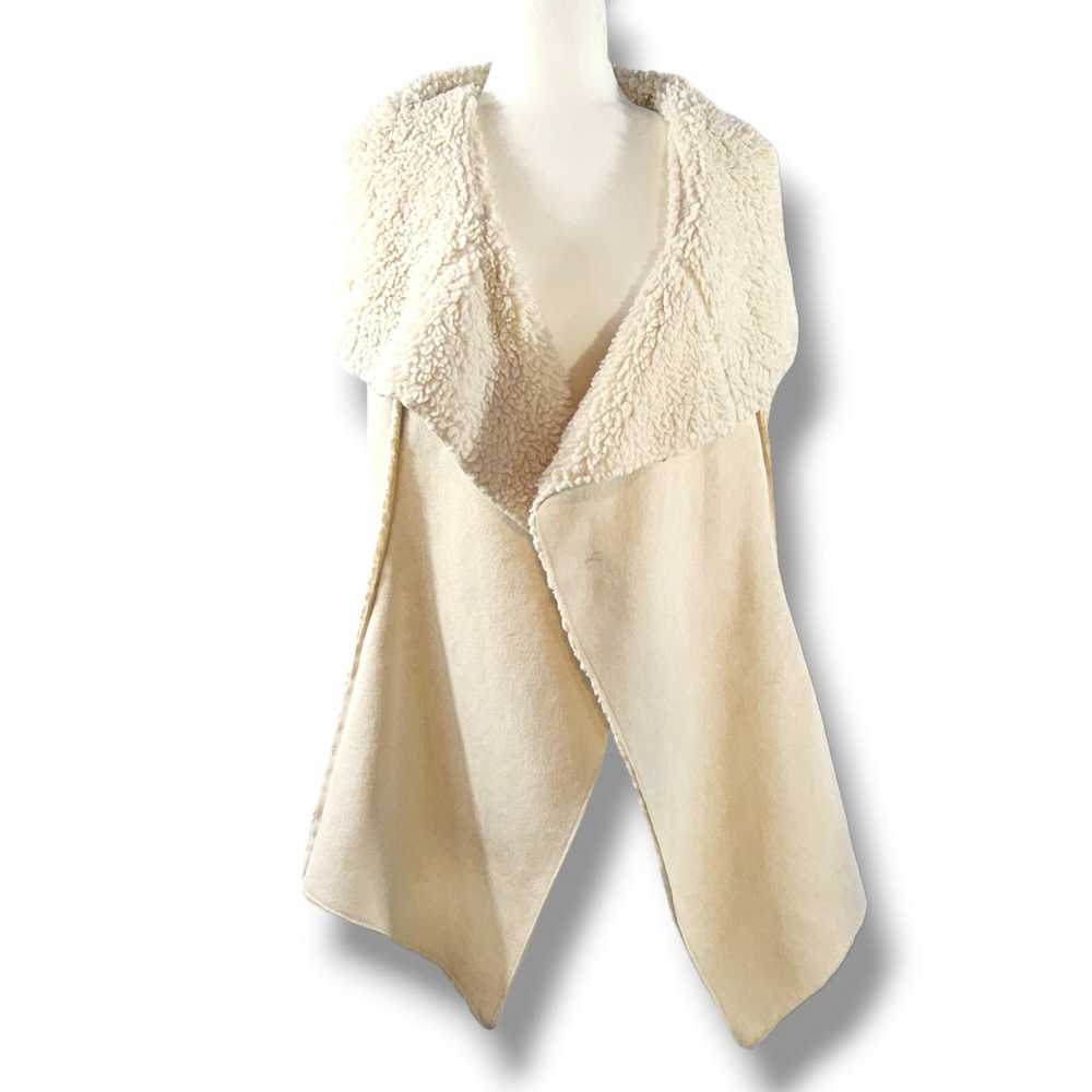 Other EUC Knox Rose Waterfall Open Vest Sz. L Cre… - image 2