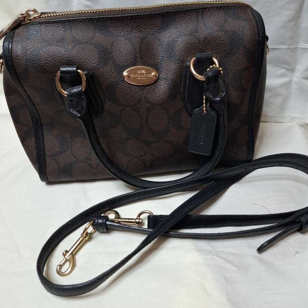 Coach shoulder bag Brown Leather - image 9