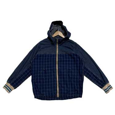 Frapbois Frapbois By Issey Miyake Denim Plaid Hoo… - image 1