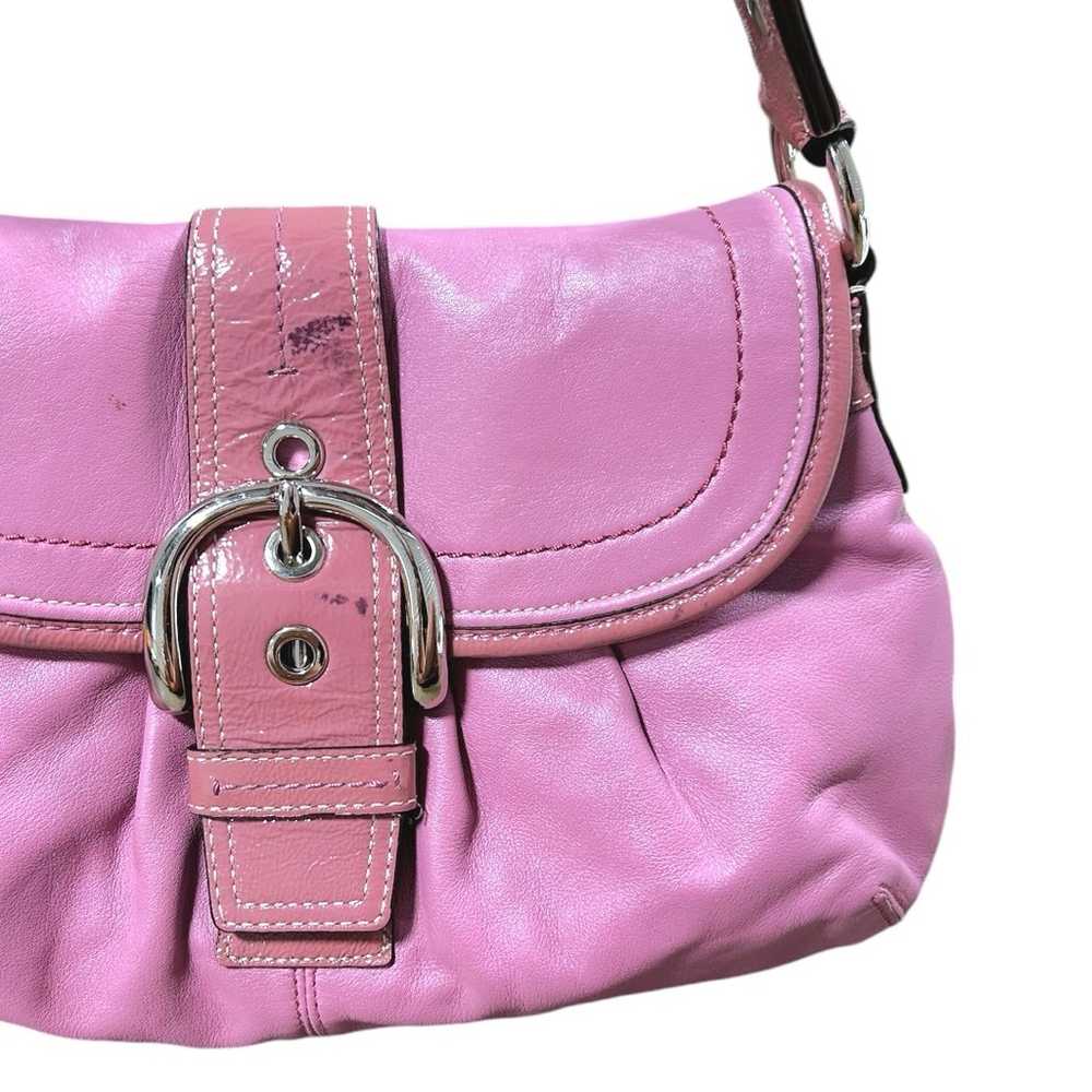 VINTAGE Y2K COACH F15204 Soho Flap Buckle Hobo Sh… - image 3