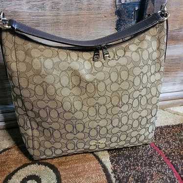 Coach Khaki & Brown Signature Bag F58327