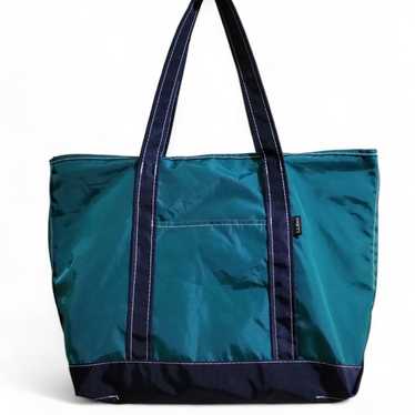 Vintage L.L. Bean Everyday Tote Teal And Navy 2837