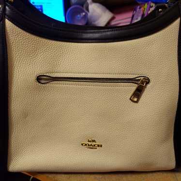 Coach Kristy shoulder bag cream black and tan