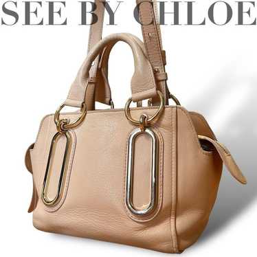 See by Chloe shoulder bag 2way leather logo gold f