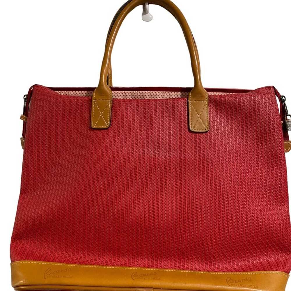 Ricardo of Beverly Hills Red Tote Bag - image 9