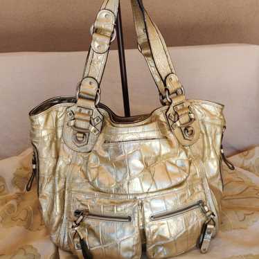 Large Metallic Gold Juicy Couture Tote/ HandBag