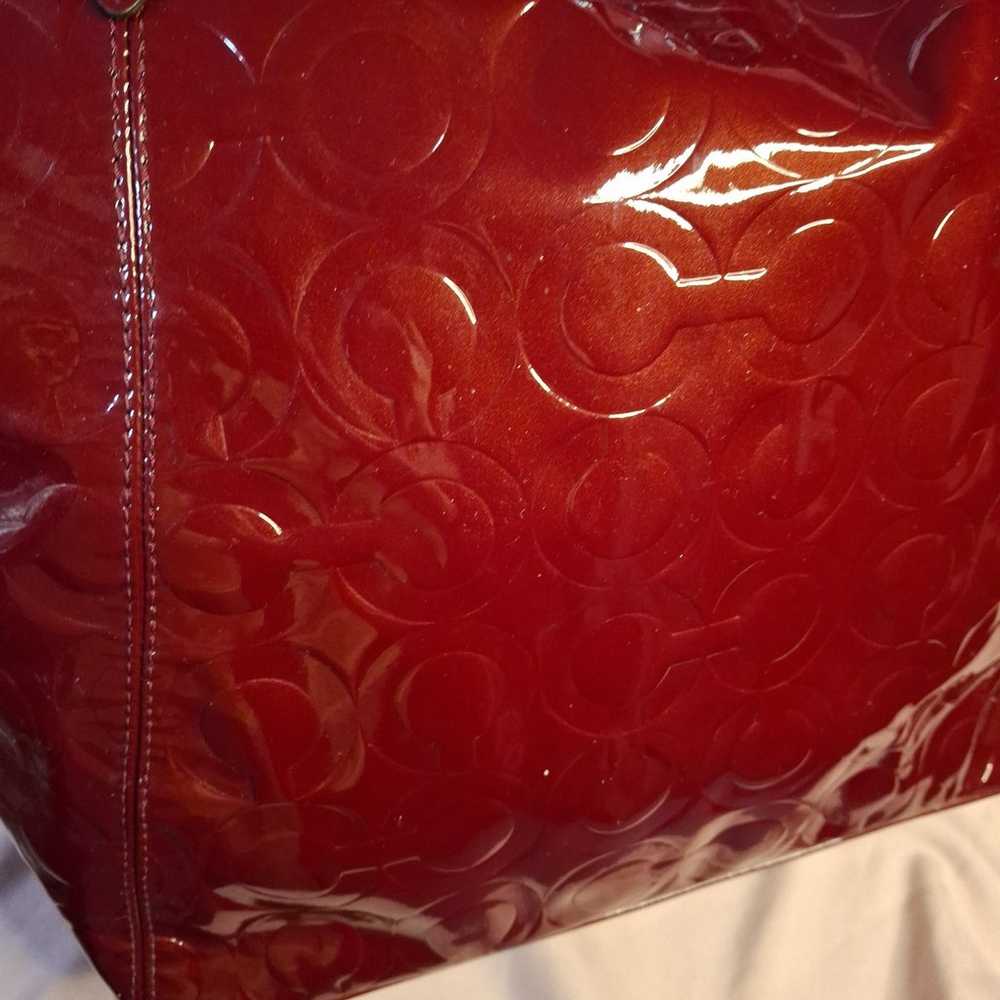 EUC COACH LARGE TOTE BAG PATENT LEATHER - image 6