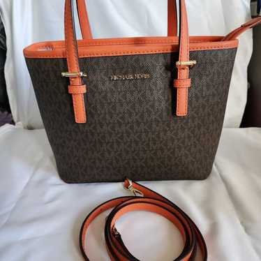 Michael Kors Small Satchel Orange Brown