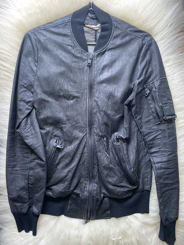 Giorgio Brato Leather/Denim Bomber Jacket - image 1