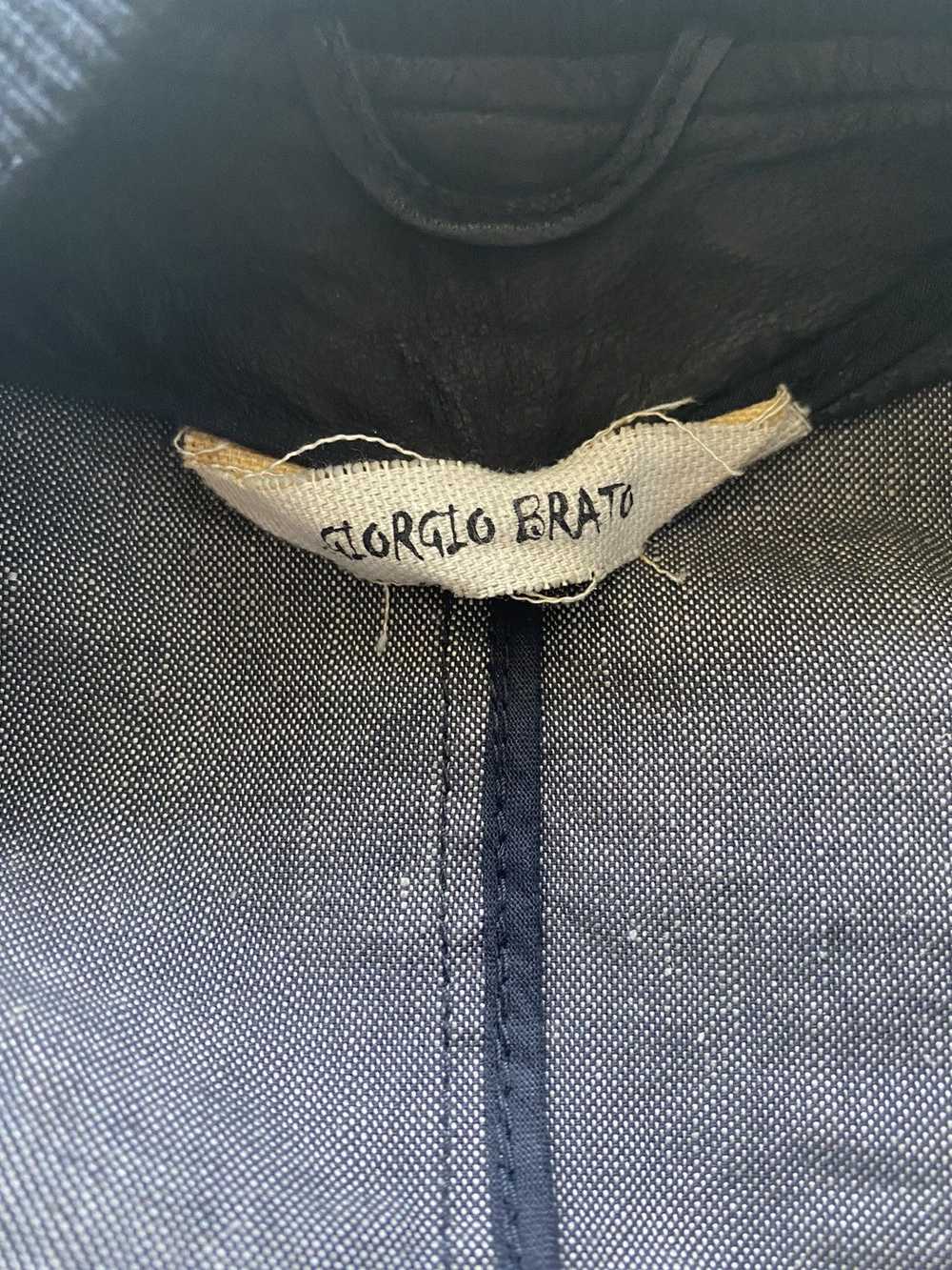 Giorgio Brato Leather/Denim Bomber Jacket - image 7