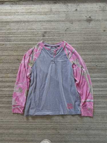 Realtree Camouflage grey and pink long sleeve hunt