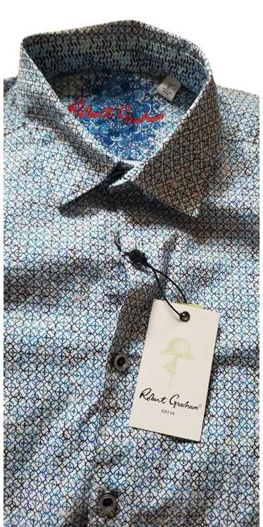 Robert Graham Blue Geometric Pattern