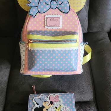 Disney loungefly backpack and wallet NWOT