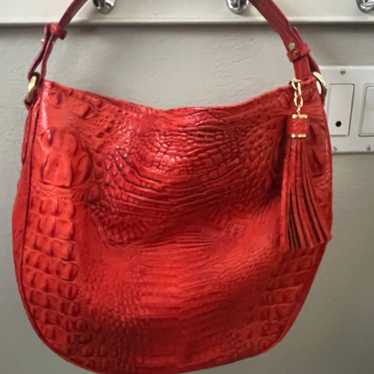 Brahmin Leather crocodile embossed Salsa Shoulder… - image 1